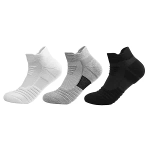 Custom Men’s Breathable Cotton Ankle Socks Comfortable Elastic with Personalized Logo on Bottom for Fall Sports and Casual Wear
