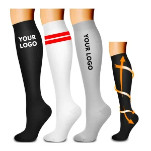 Custom Men’s Compression Socks 20-30 MMHg Crew High for Spring Season