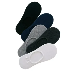 Custom Men’s Cotton Casual No Show Ankle Socks Breathable Sweat Absorbent for Spring Season MOQ 100 Pairs Logo Cuff