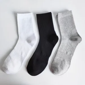 Custom Men’s Crew Socks for Youth Sports Solid Flat Bottom Basketball Knitted Logo Socks Cotton Factory Customized