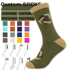 Custom Men’s Dress Cotton Cute Crew Socks Funny Crazy Colorful Men’s Socks