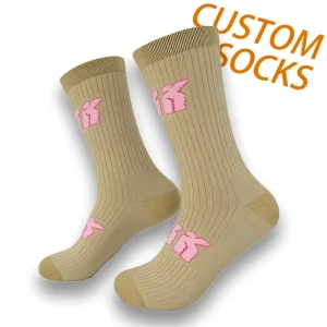 Custom Men’s Dress Socks Cotton Crew Socks Black Funny Fashion Colorful Men’s Socks
