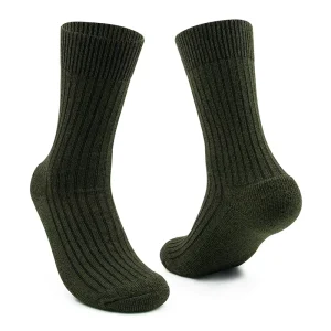 Custom Men’s Merino Wool Knitted Socks Winter Warm Lightweight Compression Crew Anti Slip Thick Thermal Features Bottom