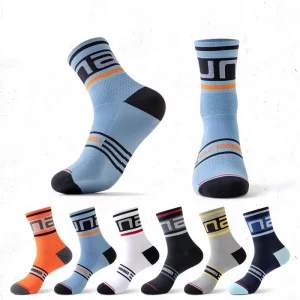 Custom Men’s Plain Cycling Aero Socks Nylon Customizable Road Bike Athletic Socks 144n Cotton for Men Women