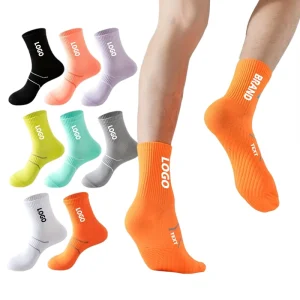 Custom Men’s Professional Sports Socks Breathable Terry Basketball Socks Custom Knit Cotton Sport Sock