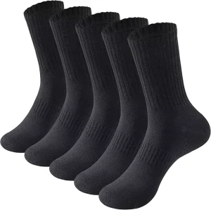 Custom Men’s Pure Black Socks With Compressions Embroidery Sports Socks