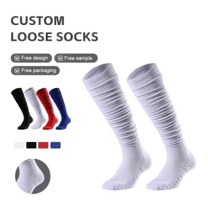Custom Men’s Rugby Football Socks Anti-Slip Knee High Thick Cushioning Towel Bottom Sports Socks