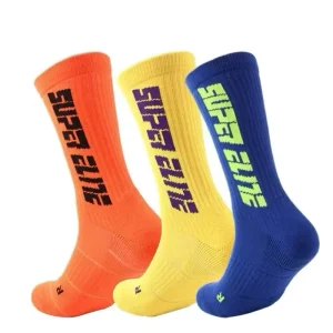 Custom Men’s Running Socks Crew Performance Cushion Anti Odor Cotton Nylon Running Socks with Logo