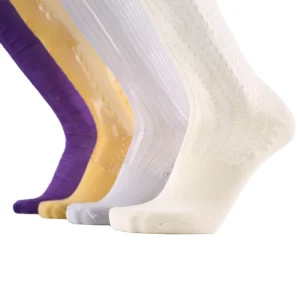 Custom Men’s Sheer Nylon Dress Socks Colorful 240 Needle Design with Anti-Slip and Anti-Bacterial Features