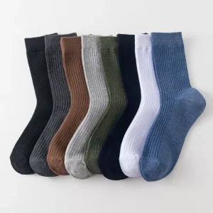 Custom Men’s Socks Solid White Custom Plain Black Grey Tube Cushioned Sports Socks
