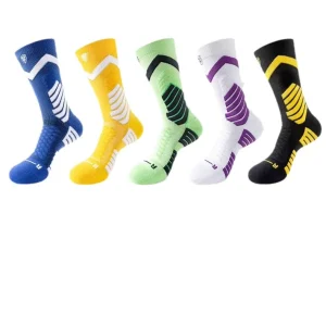 Custom Men’s Sports Calcetines Personalized Basketball Football Soccer Crew High Logo Cuff for Autumn Knitted Socks