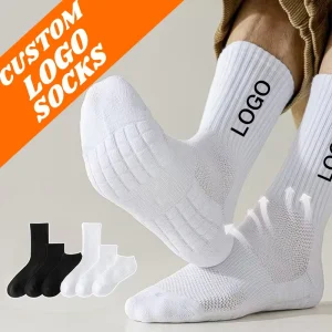 Custom Men’s Thin Mesh Breathable Cotton Sporty Style Solid Color High Elasticity Running Sports Socks