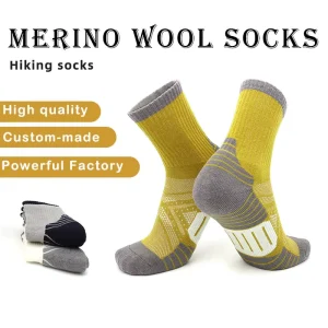 Custom Merino Wool Socks Thermal Warm Winter Socks Custom Logo Soft Cozy Hiking Wool Socks