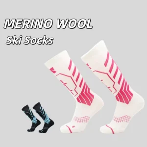 Custom Merino Wool Thermal Ski Socks for Men and Women Winter Warm Moisture Wicking Calf Sports Socks
