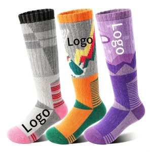 Custom Merino Wool Thick Terry Children Socks Shock Absorbing Cushioning Warm Winter Wool Socks for Bulk Orders Socks