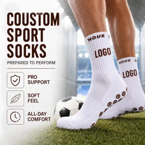 Custom Mesh Breathable Ankle Socks Print Your Unique Logo Round Rubber Dot Anti Slip Grip Socks for Soccer Match