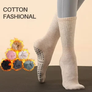 Custom Mid Length Yoga Socks Long All Inclusive Ladies Terry Terry Thick Offset Sequin Pilates Socks for Womens