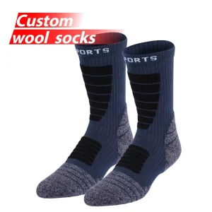 Custom Multi Color Handmade Wool Socks Cycling Custom Merino Wool Socks
