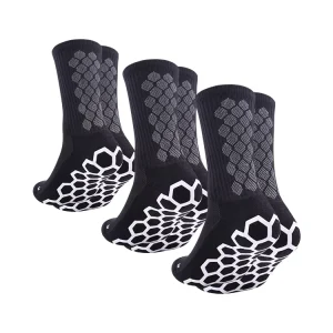 Custom Non Slip Football Basketball Sports Socks Terry Thickened Knitted Crew Height Shock Absorbing Breathable Long Rubber