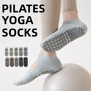 Custom Non Slip Summer Breathable Short Pilates Barre Socks With Grips Anti Skid Indoor Fitness Workout Socks For Ladies