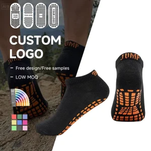 Custom ODM Ankle Knitted Children’s Trampoline Socks Non-Slip Indoor Home Use for Amusement Parks