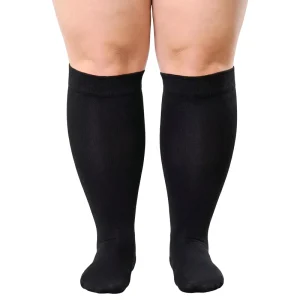 Custom OEM Extra Large Compression Socks Moisture Wicking Stretchy Plus Size Dancing Cycling Running Climbing Compression Socks