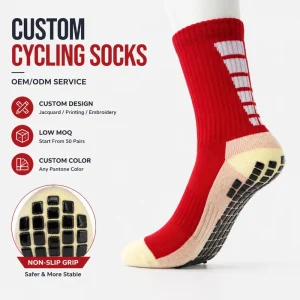 Custom OEM ODM Crew Socks LOW MOQ Breathable Anti Slip Grip Durable Professional Sports Socks For Children Cycling Fitness Body