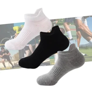 Custom OEM Solid Ankle Socks Sweat absorbent Cotton Cushion Tab Men’s Low Cut Sports Running Socks for Workout Gym