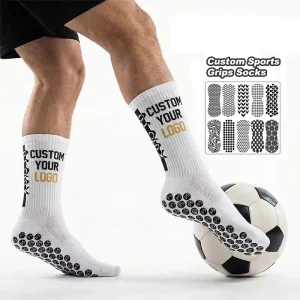 Custom Performance Sports Non-Slip Socks Athletic Soccer Grip Socks Men’s Anti Slip Football Socks