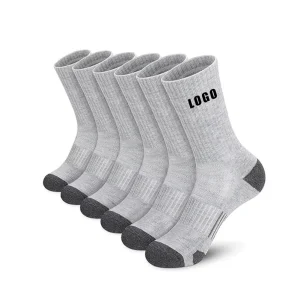 Custom Performance Terry Sport Sock Breathable Cushion Sport Sock Custom Logo Crew Cotton Socks
