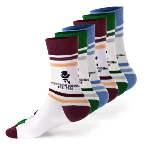 Custom Private Label Personalized Bamboo Mens Socks Striped Dress Socks Combed Cotton Knitted Men’s Business Socks