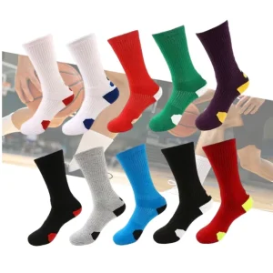 Custom Professional Crew Cushion Moisture Wicking Athletic Basketball Socks Men Sports Spring Youth