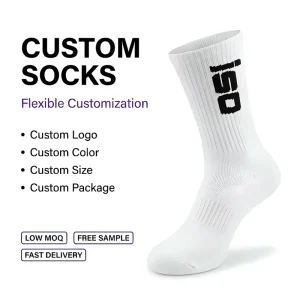 Custom Professional Sport Sock Design Logo Running Athletic Sock Custom Mid Tube Running Socks