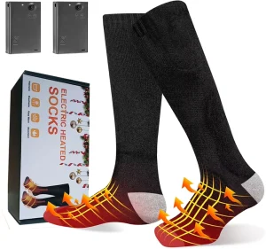Custom Rechargeable Battery Outdoor Ski Hiking Thermal Heating Winter Socks Sports Men Women Heated Socks
