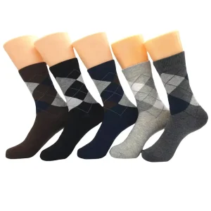 Custom Rhombic Design Classic High Quality Men’s Socks Business