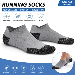 Custom Running Compression Socks No Show Cushion Breathable Athletic Running Sports Socks