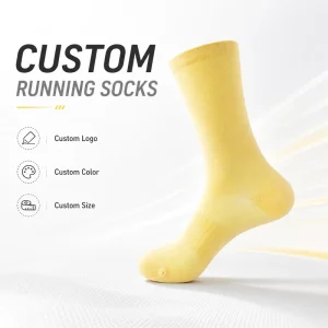 Custom Running Socks Breathable Custom Logo Color Size Crew Sports Socks Arch Support Reinforced Heel Toe Running Socks