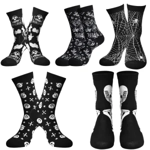 Custom Skull Pattern Design Popular Socks Cotton Strong Festive Atmosphere Socks Halloween Fashion Socks