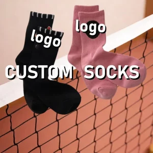 Custom Socks Design Logo Cotton Socks Fashion Street Tennis Crew Cotton Custom Men Women Sports Socks