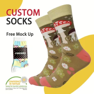 Custom Socks Logo High Quality Dress Socks Business Socks OEM Design Fancy Breathable Men Socks