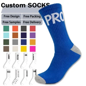 Custom Socks Logo Socks Cotton Custom Designer Logo Colorful Crew Socks Breathable Men Socks