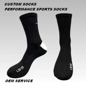 Custom Socks with logo Moisture Wicking Men’s Sports Socks Athletic Crew Socks for Running Training