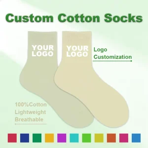 Custom Solid Color Eco Friendly Crew Socks Knitted ODM Custom Logo Bottom Unisex Youth Children Spring Daily Wear Socks