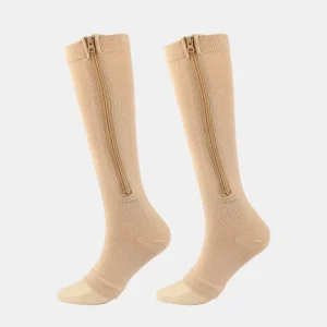 Custom Sport Knee High Socks Open Toe Elastic Wide Cuff Compression Socks
