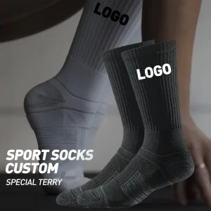 Custom Sport Socks With Special Terry Basketball Socks Custom Logo Men Athletic Socks