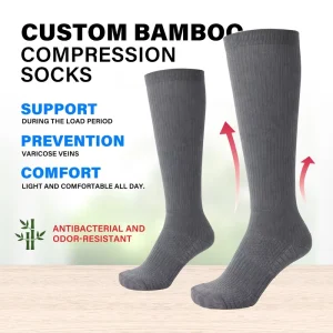 Custom Sports Bamboo Stockings Men’s Women’s 20-30mmhg Compression Socks