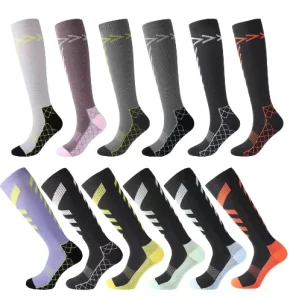 Custom Sports Compression Socks Running Fitness Calf Elastic Sweat Absorbent Anti-friction Socks