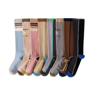 Custom Spring Autumn Compression Cycling Calf Socks Breathable Sports