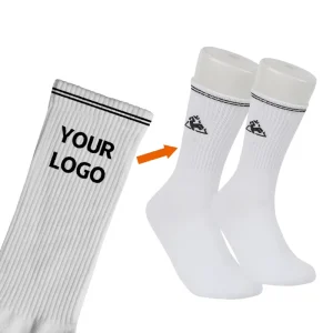 Custom Spring Workout Men’s Gym Socks Free Design Mock-Up Breathable High Crew Logo Cuff/Bottom/Body ODM Supplied Sports