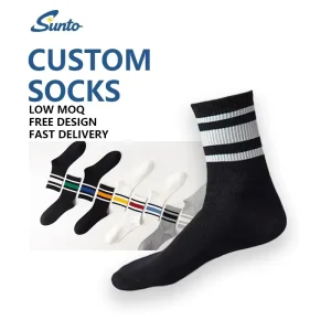 Custom Street Fashion Cool Sports Couple Socks Letters Breathable Cotton Colorful Crew Socks For Men